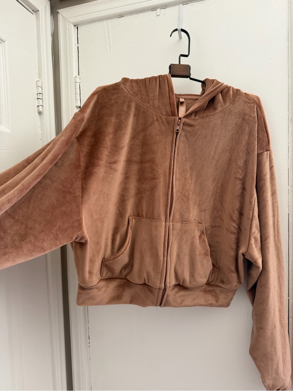 SKIMS • Cozy Women's Zip-Up Hooded Jacket in Dusty Rose - Picture 1 of 3